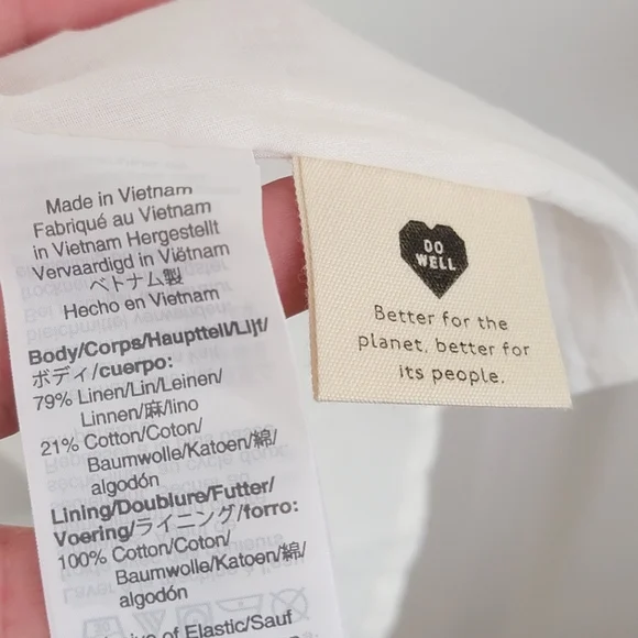 NWT Madewell Linen-Cotton Cami Button-Front Midi Dress, Size 0 - Picture 9 of 12